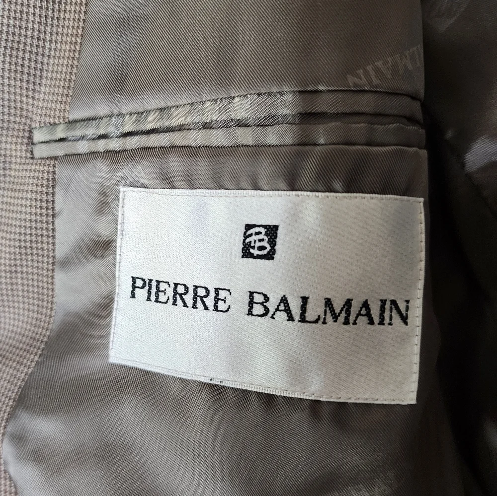 Pierre Balmain Double Breasted Wool Blazer 44S